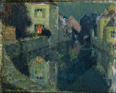 Der Kanal bei Nacht von Henri Eugene Augustin Le Sidaner